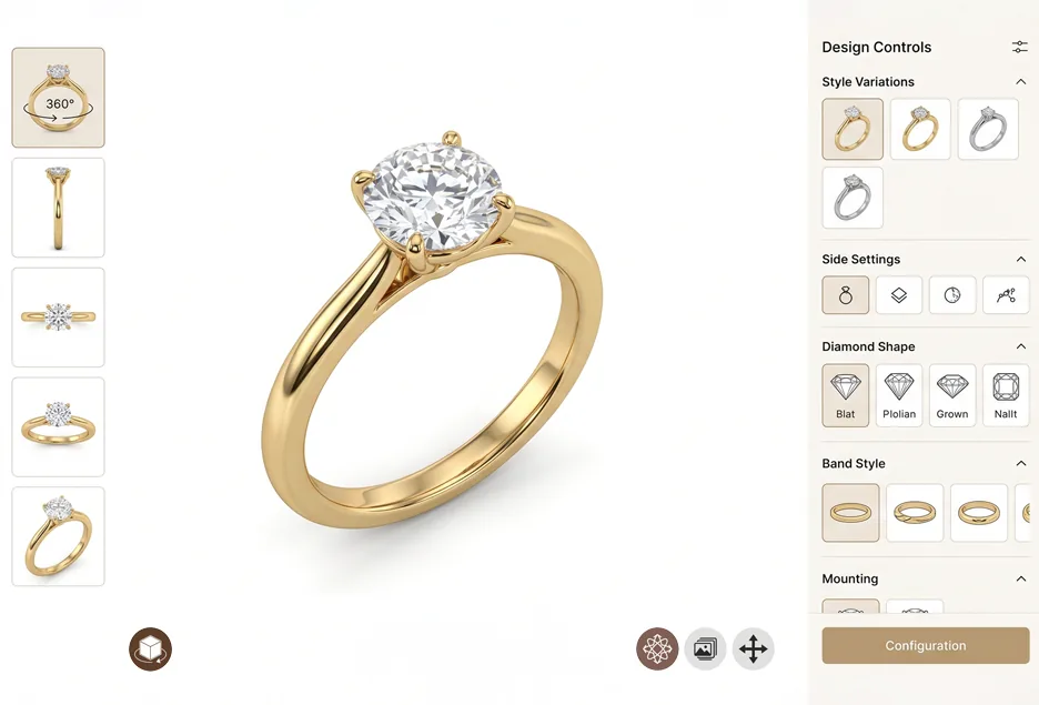 3D View of Rings mobile